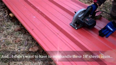 cutting corrugated sheet metal with a circular saw|cutting corrugated metal with a circular saw.